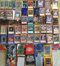 Load image into Gallery viewer, Yugioh Loose Cards Lot- 140 Common Cards + 10 Rare or above Trading Cards | Includes Card Case |No Rare Duplicates.