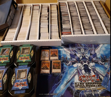 Load image into Gallery viewer, Yugioh Loose Cards Lot- 140 Common Cards + 10 Rare or above Trading Cards | Includes Card Case |No Rare Duplicates.