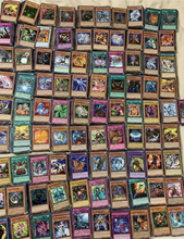 Load image into Gallery viewer, Yugioh Loose Cards Lot- 140 Common Cards + 10 Rare or above Trading Cards | Includes Card Case |No Rare Duplicates.