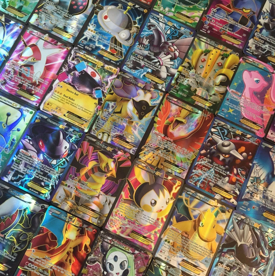 Pokemon TCG : 100 Card LOT Rare, COM/UNC, Holo & Guaranteed EX, MEGA OR  Full Art