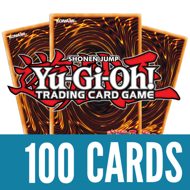YU-GI-OH 100 CARD LOT - INCLUDES HOLOGRAPHIC CARDS.